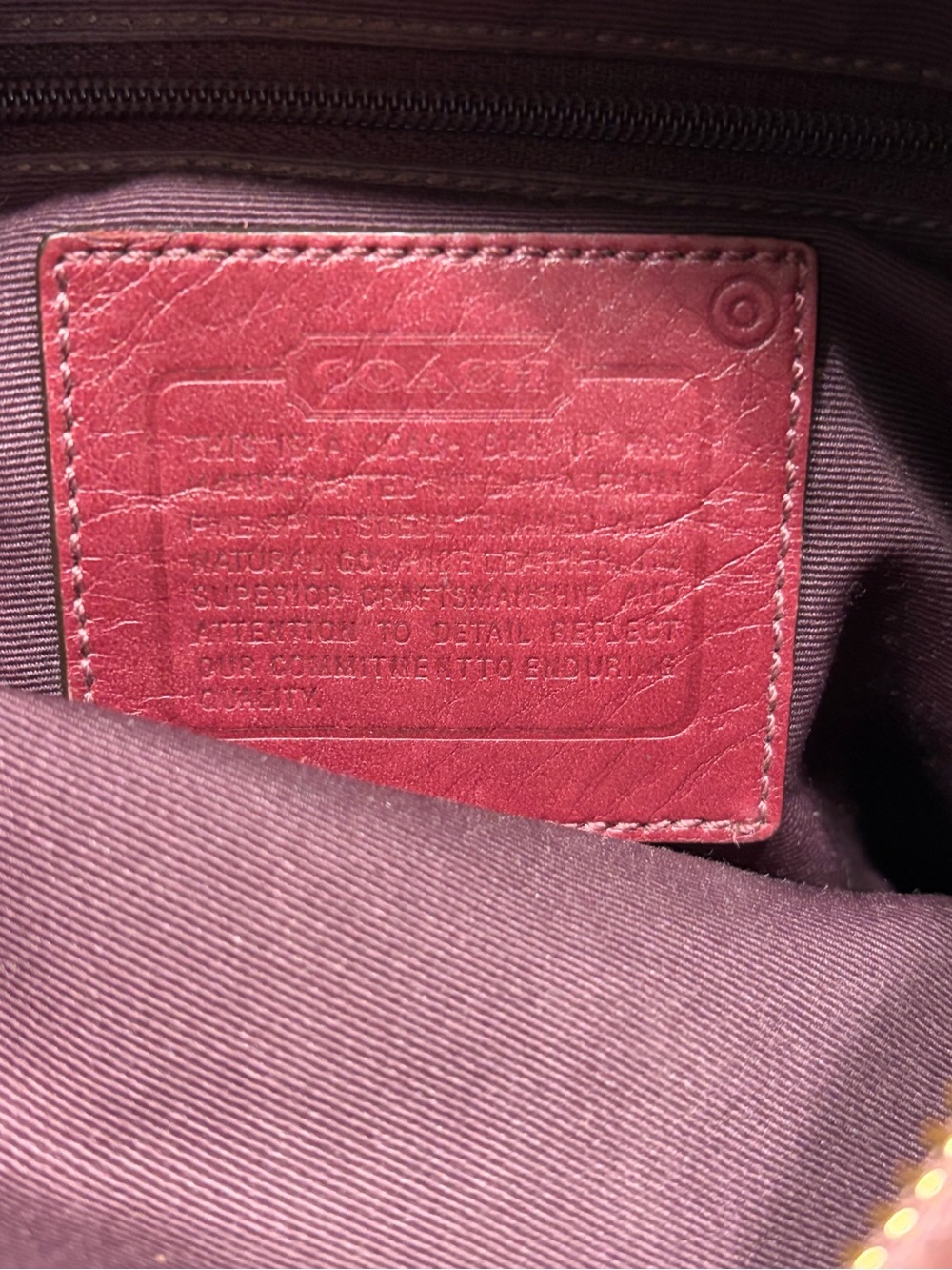 Vintage Coach Soho Suede Swing Pack Crossbody Bag in Wine/Burgundy Color - Picture 5 of 16